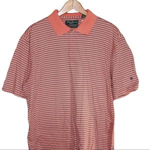 Palm Beach golf shirt orange striped polo